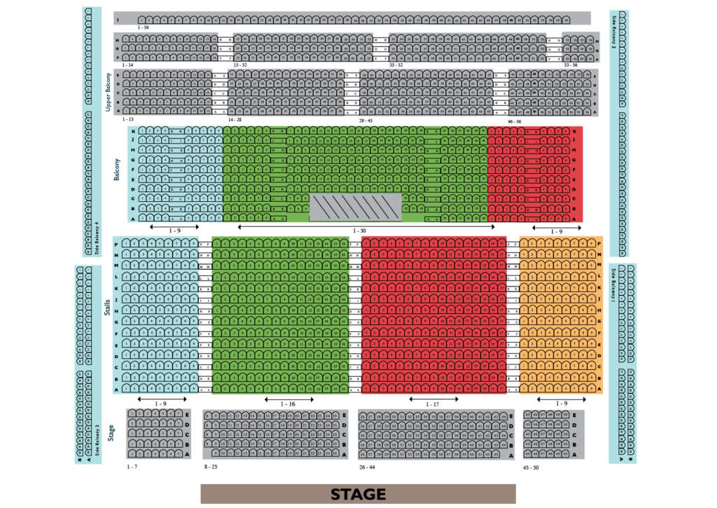 Gleneagle INEC Arena Killarney, Fully Seated Seating Plan